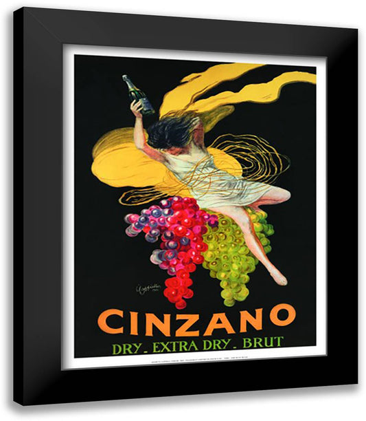 Asti Cinzano 15x18 Black Modern Wood Framed Art Print Poster by Cappiello, Leonetto