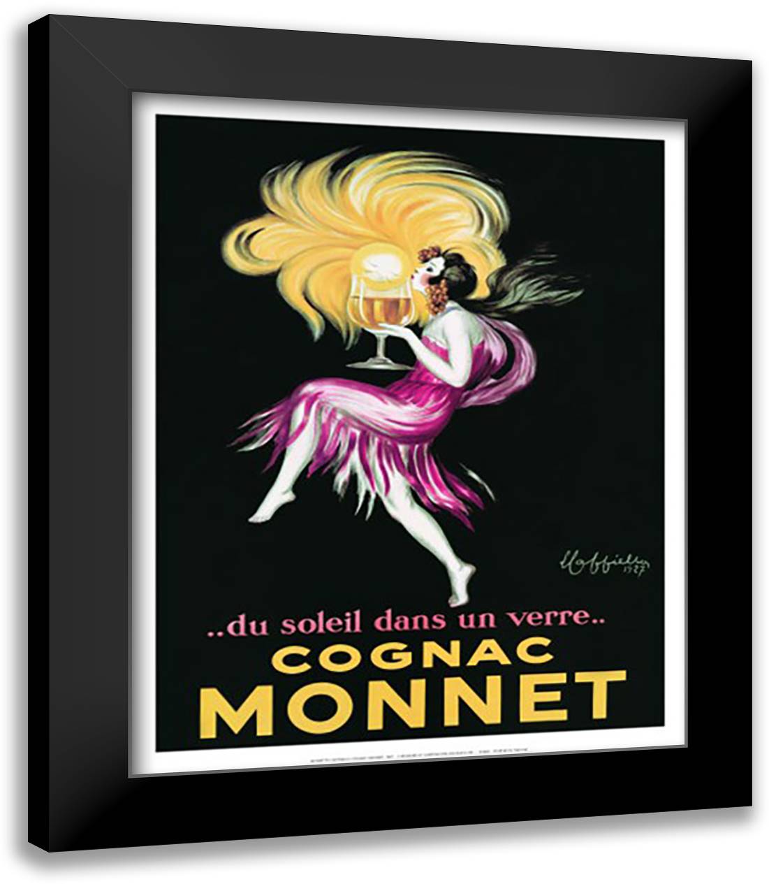 Cognac Monnet 15x18 Black Modern Wood Framed Art Print Poster by Cappiello, Leonetto