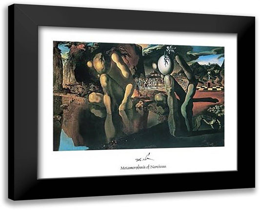 The Metamorphosis Of Narcissus, c.1937 18x15 Black Modern Wood Framed Art Print Poster by Dali, Salvador