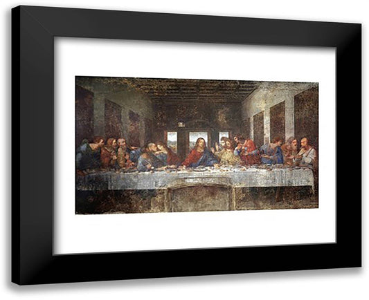 Last Supper 18x15 Black Modern Wood Framed Art Print Poster by da Vinci, Leonardo