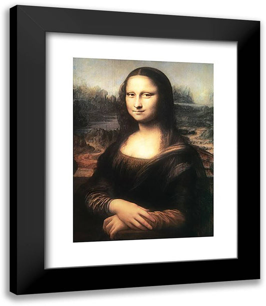 Mona Lisa, c.1507 15x18 Black Modern Wood Framed Art Print Poster by da Vinci, Leonardo