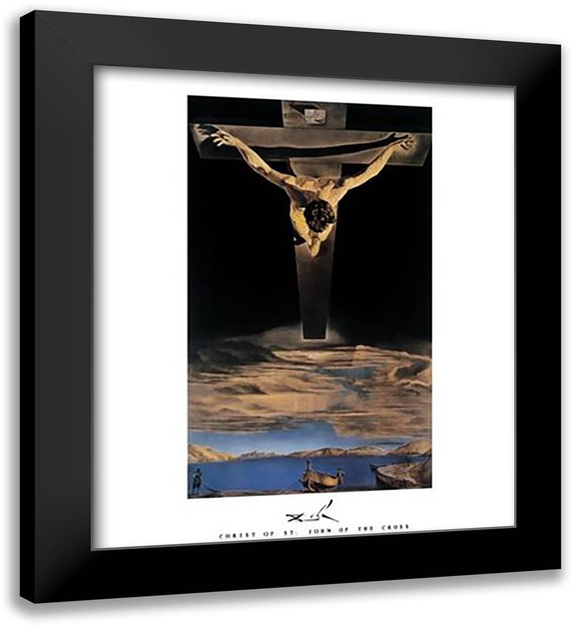 Christ of St. John of the Cross, c.1951 15x18 Black Modern Wood Framed Art Print Poster by Dali, Salvador