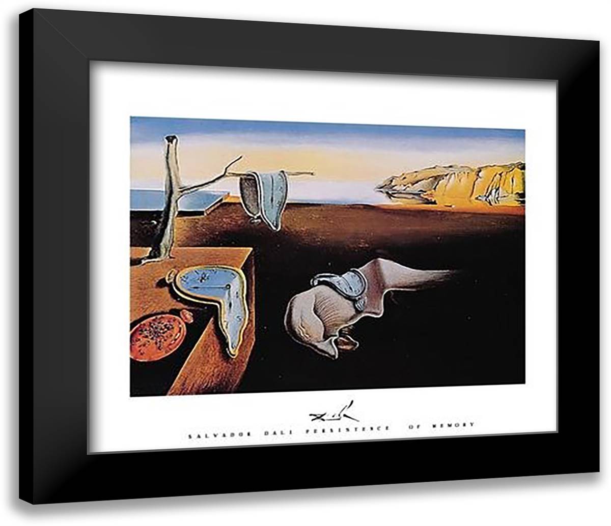 The Persistence of Memory, c.1931 18x15 Black Modern Wood Framed Art Print Poster by Dali, Salvador