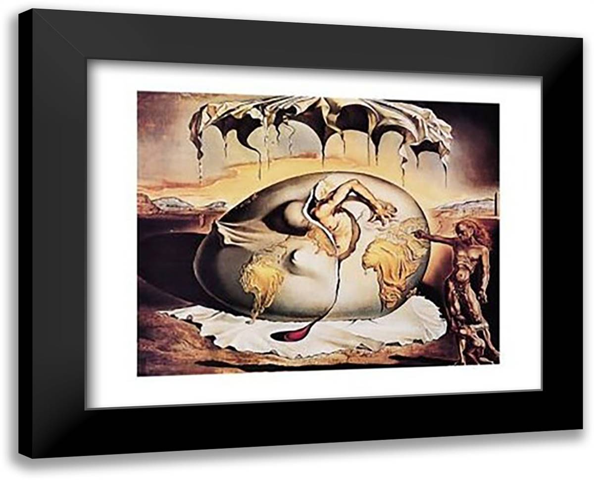 Geopoliticus Child Watching the Birth of the New Man, c.1943 18x15 Black Modern Wood Framed Art Print Poster by Dali, Salvador