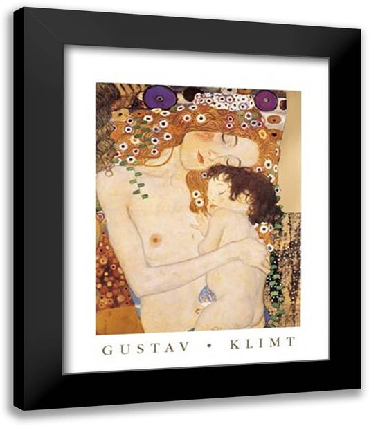 Three Ages of Woman - Mother and Child, c.1905 (detail) 15x18 Black Modern Wood Framed Art Print Poster by Klimt, Gustav