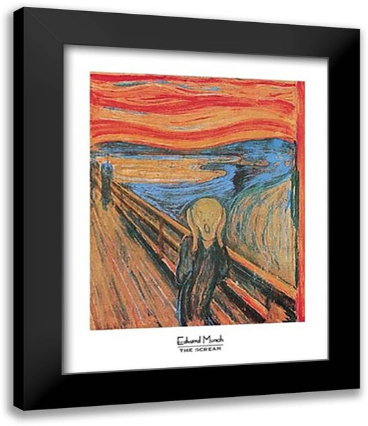 The Scream, c.1893 15x18 Black Modern Wood Framed Art Print Poster by Munch, Edvard