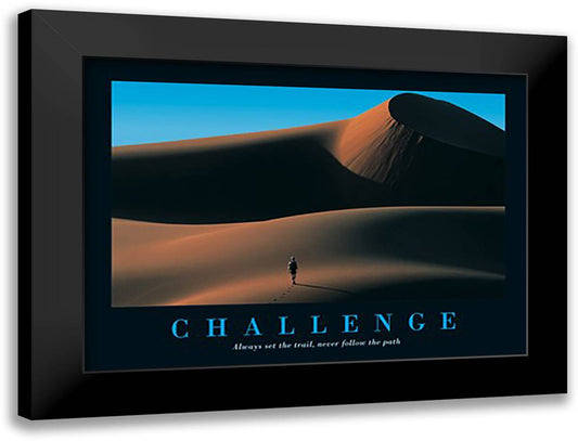 Challenge 38x28 Black Modern Wood Framed Art Print Poster