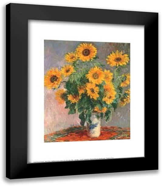 Sunflowers, c.1881 15x18 Black Modern Wood Framed Art Print Poster by Monet, Claude