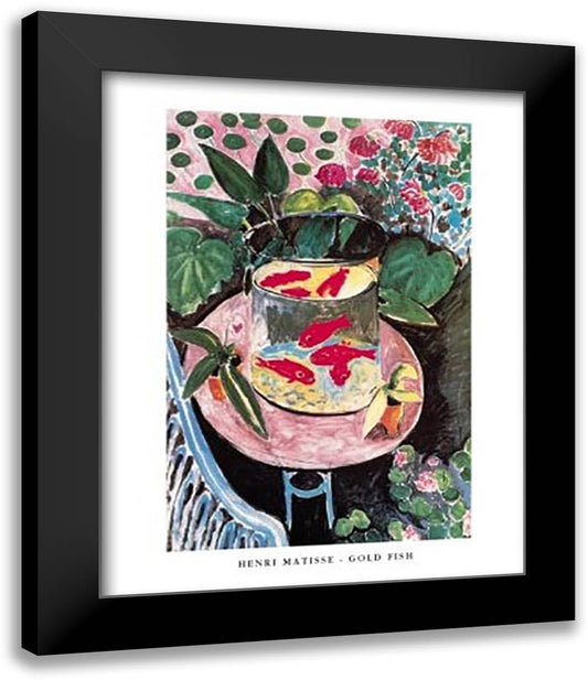 Goldfish 15x18 Black Modern Wood Framed Art Print Poster by Matisse, Henri