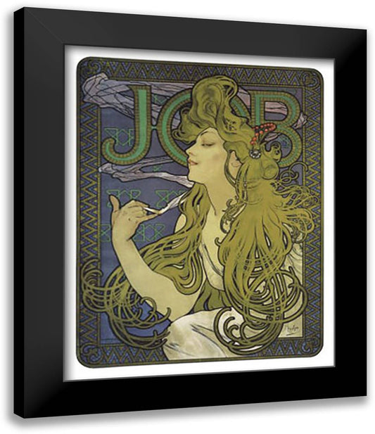 Job 1897 15x18 Black Modern Wood Framed Art Print Poster by Mucha, Alphonse