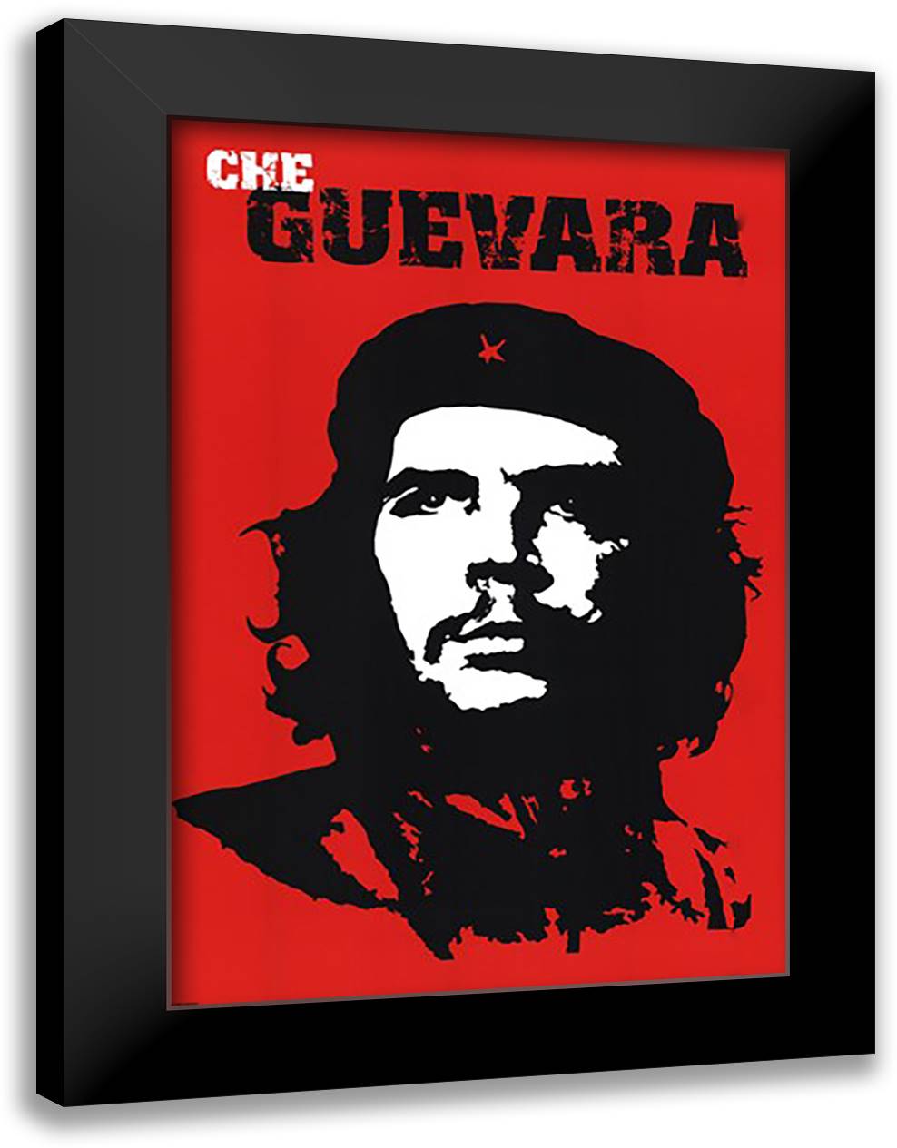 Che Guevara 28x38 Black Modern Wood Framed Art Print Poster