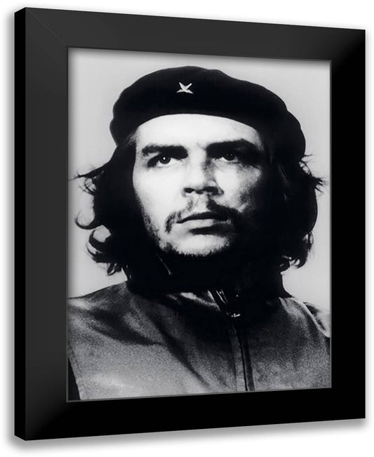 Che Guevara (Photo) 28x38 Black Modern Wood Framed Art Print Poster