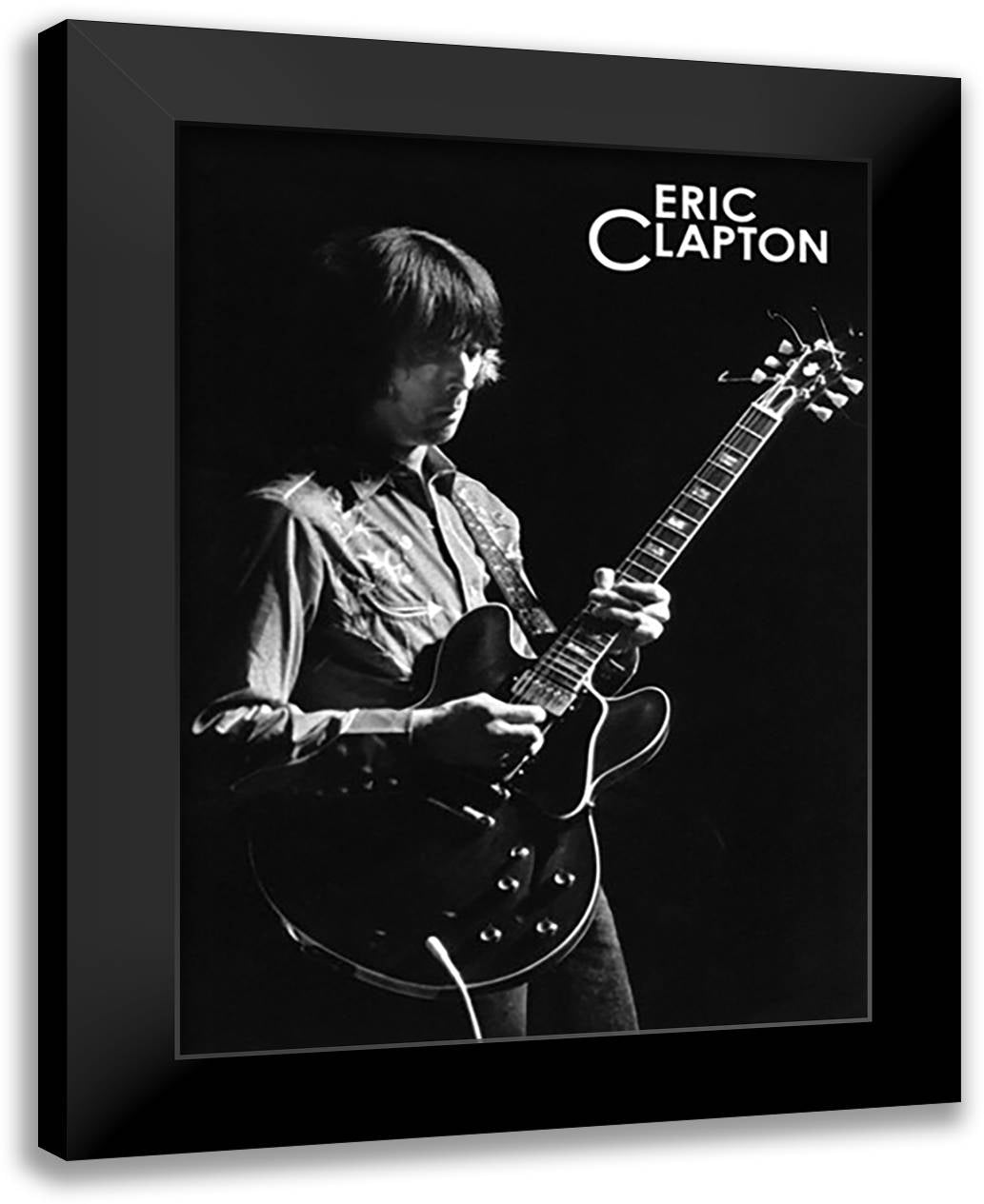 Eric Clapton Solo 28x38 Black Modern Wood Framed Art Print Poster