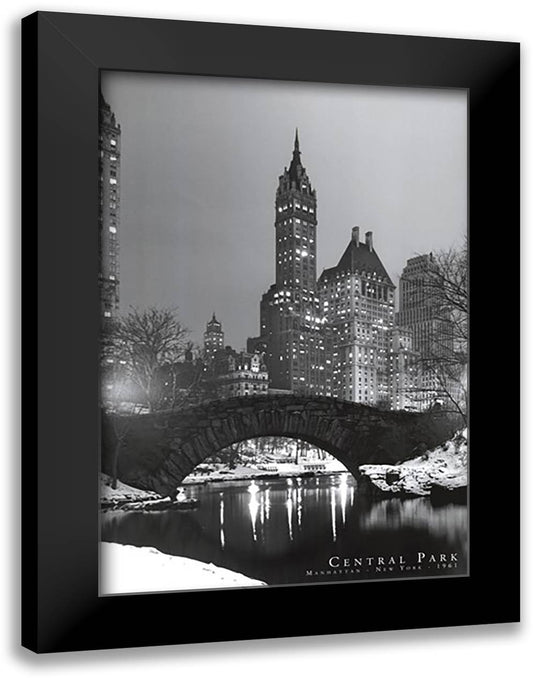 Central Park, c.1961 28x40 Black Modern Wood Framed Art Print Poster