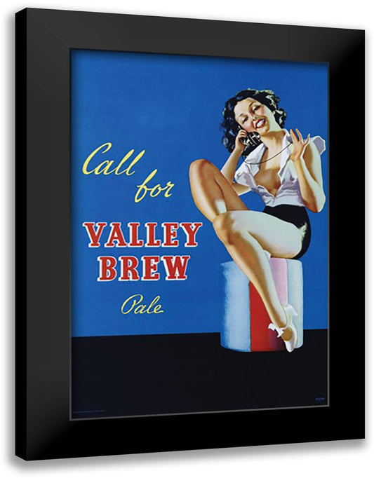 Valley Brew 28x40 Black Modern Wood Framed Art Print Poster