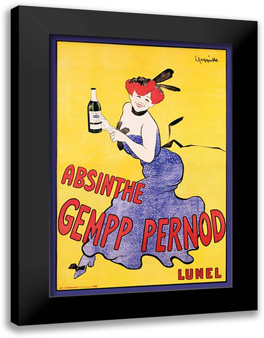 Absinthe Gempp Pernod 28x40 Black Modern Wood Framed Art Print Poster