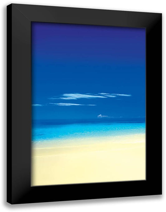 Barbuda - Beach 28x40 Black Modern Wood Framed Art Print Poster