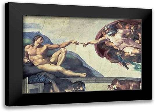 Creation of Ada 40x28 Black Modern Wood Framed Art Print Poster by Michelangelo