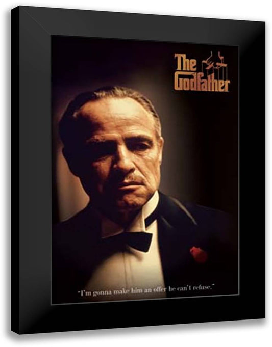 Godfather - Offer 28x40 Black Modern Wood Framed Art Print Poster