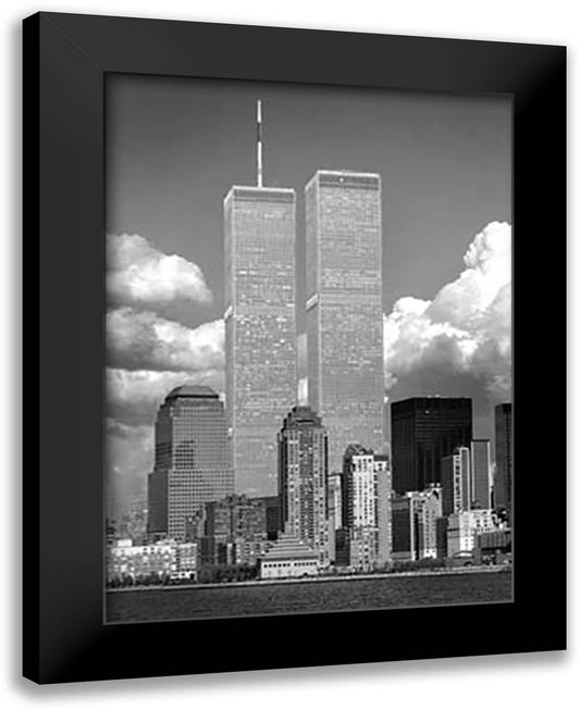 World Trade Centre 28x40 Black Modern Wood Framed Art Print Poster