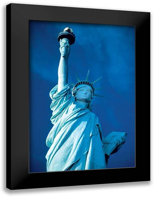 Statue of Liberty 28x40 Black Modern Wood Framed Art Print Poster