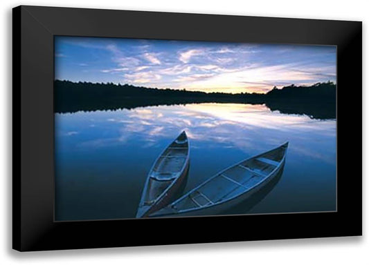 Tranquility 40x28 Black Modern Wood Framed Art Print Poster