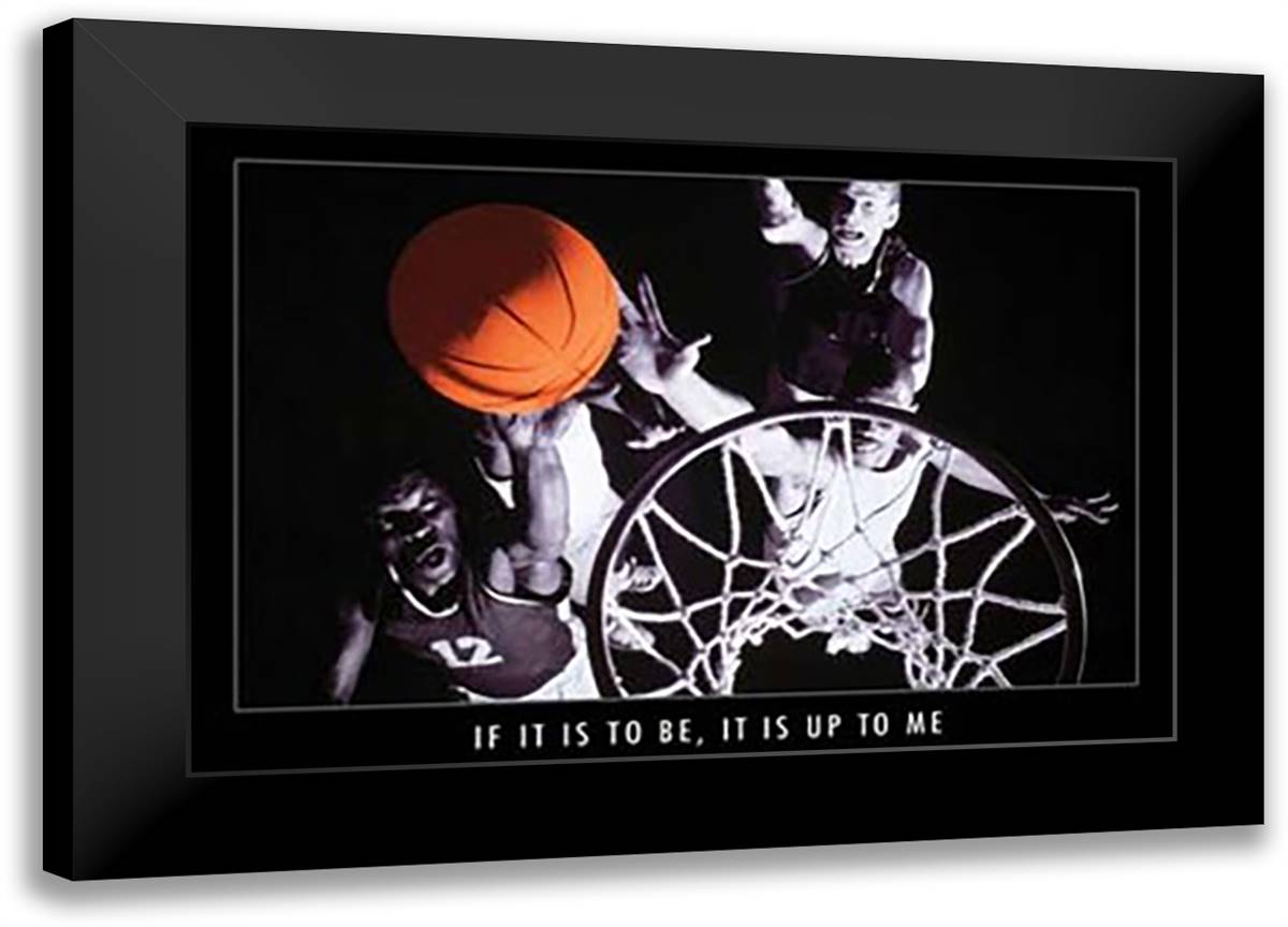 It's Up to Me 40x28 Black Modern Wood Framed Art Print Poster