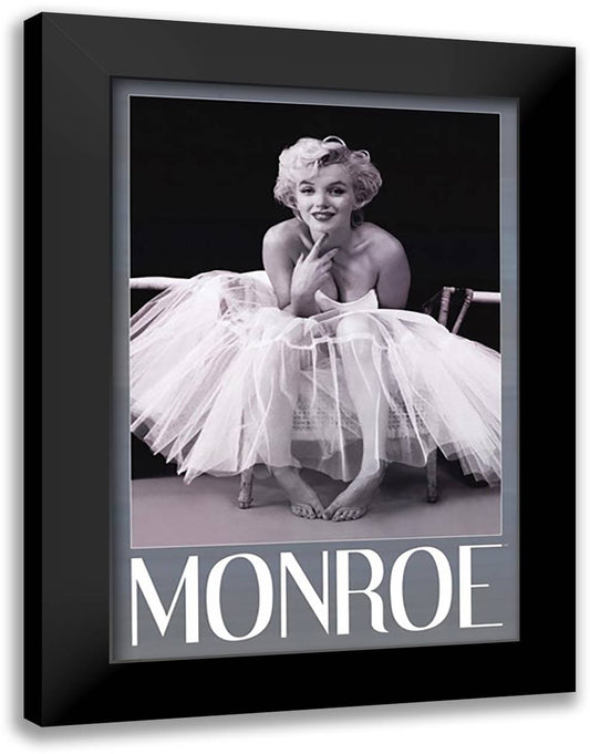 Marilyn Monroe - Ballerina 28x40 Black Modern Wood Framed Art Print Poster by Greene, Milton