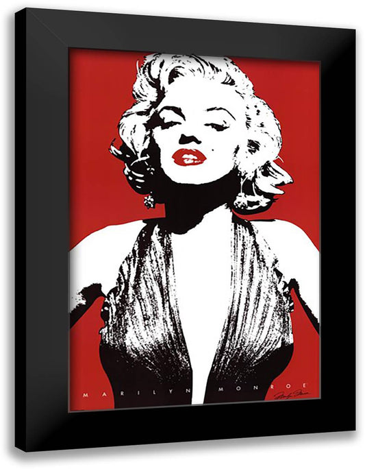 Marilyn Monroe - Red 28x40 Black Modern Wood Framed Art Print Poster