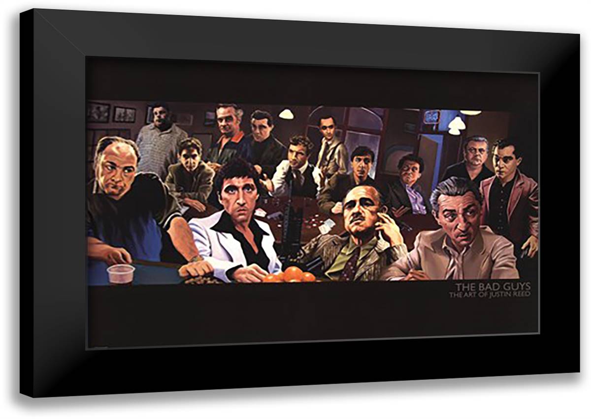 The Bad Guys 40x28 Black Modern Wood Framed Art Print Poster by Reed, Justin