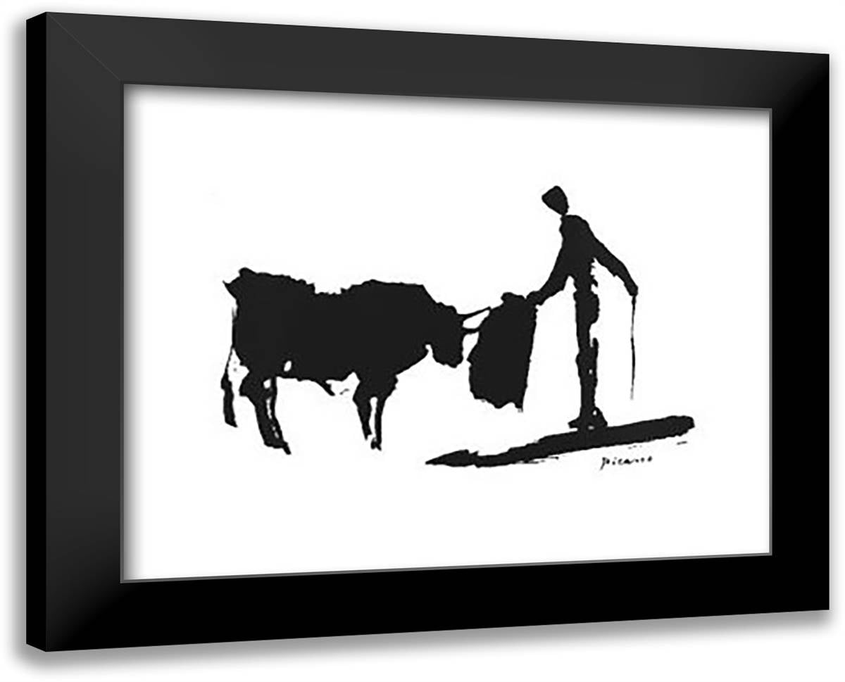 Bullfight II - Matador 18x15 Black Modern Wood Framed Art Print Poster by Picasso, Pablo