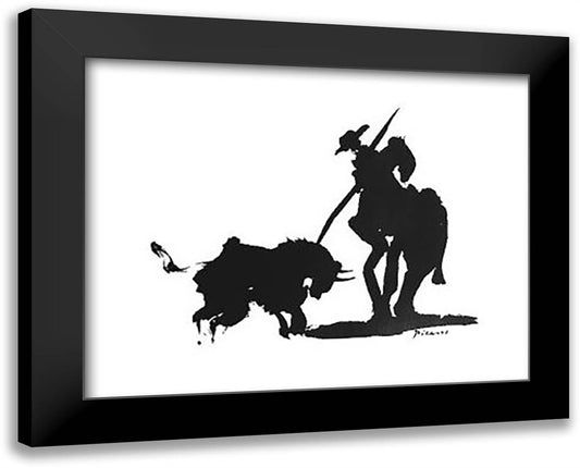 Bullfight IV - Stabbing The Bu 18x15 Black Modern Wood Framed Art Print Poster by Picasso, Pablo