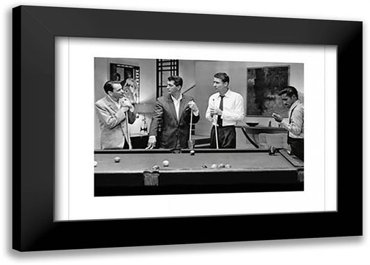 Rat Pack (Pool) 36x28 Black Modern Wood Framed Art Print Poster