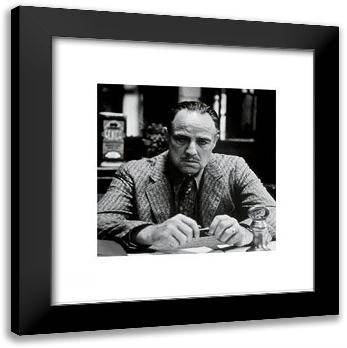 Godfather (The Family) 20x20 Black Modern Wood Framed Art Print Poster