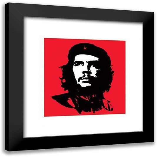 Che Guevara (Red) 20x20 Black Modern Wood Framed Art Print Poster