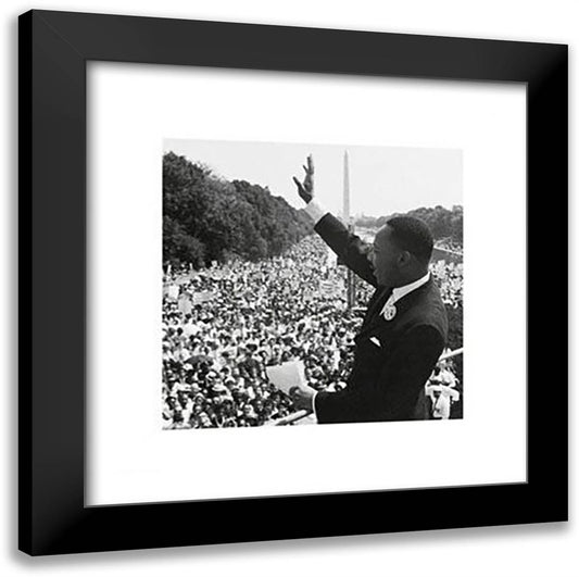 Martin Luther King Jr 20x20 Black Modern Wood Framed Art Print Poster
