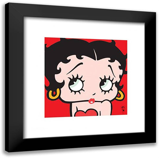 Betty Boop - Red 20x20 Black Modern Wood Framed Art Print Poster