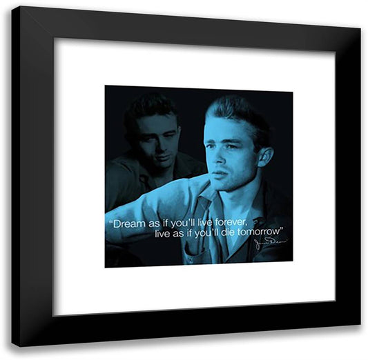 James Dean - Quote 20x20 Black Modern Wood Framed Art Print Poster