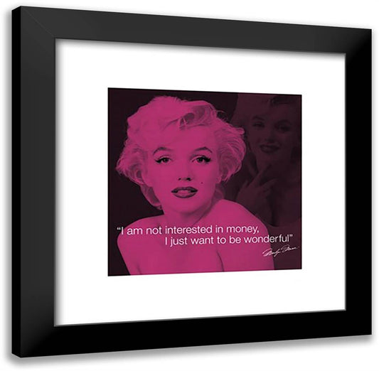 Marilyn Monroe - Quote 20x20 Black Modern Wood Framed Art Print Poster