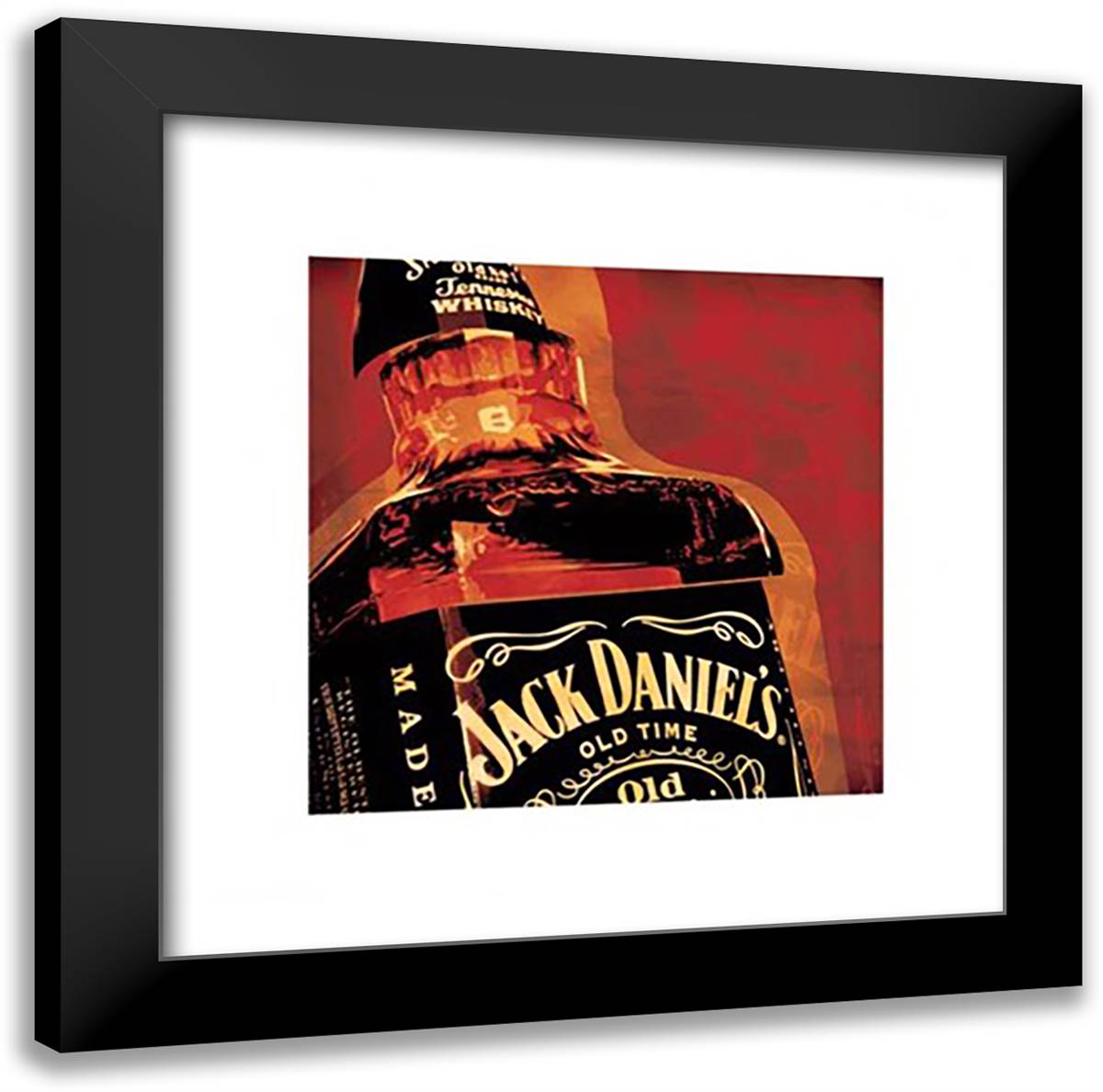 Jack Daniel's - Not Subject To Change 20x20 Black Modern Wood Framed Art Print Poster