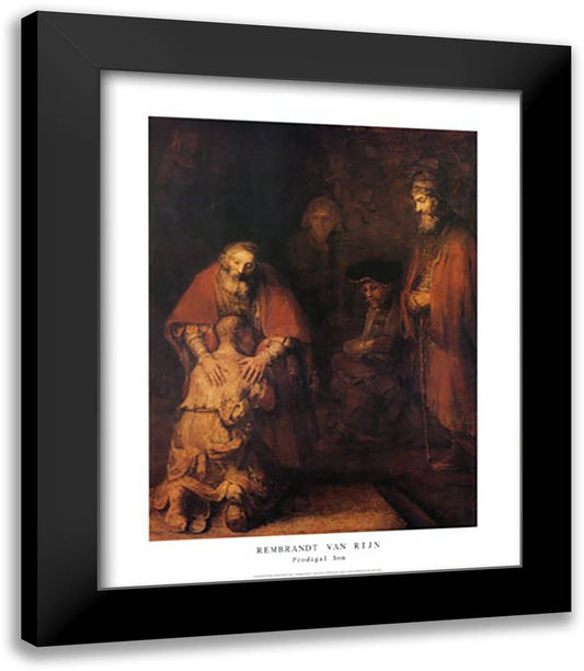 Return Of The Prodigal Son 15x18 Black Modern Wood Framed Art Print Poster by Rembrandt