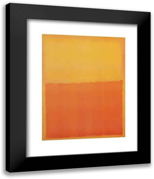 Orange and Yellow 15x18 Black Modern Wood Framed Art Print Poster by Rothko, Mark
