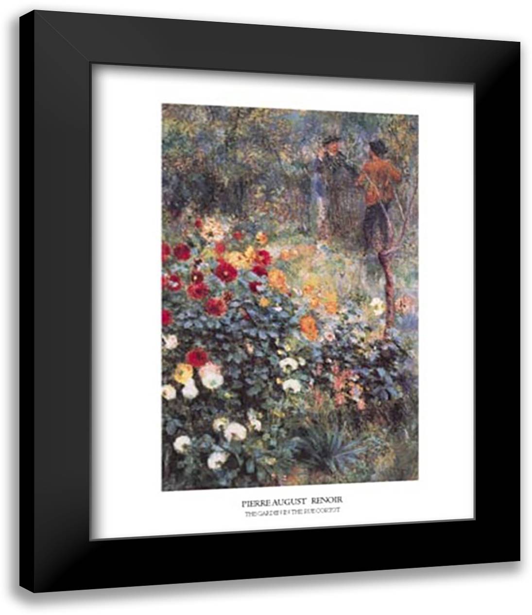 Garden In The Rue Cortot 15x18 Black Modern Wood Framed Art Print Poster by Renoir, Pierre-Auguste