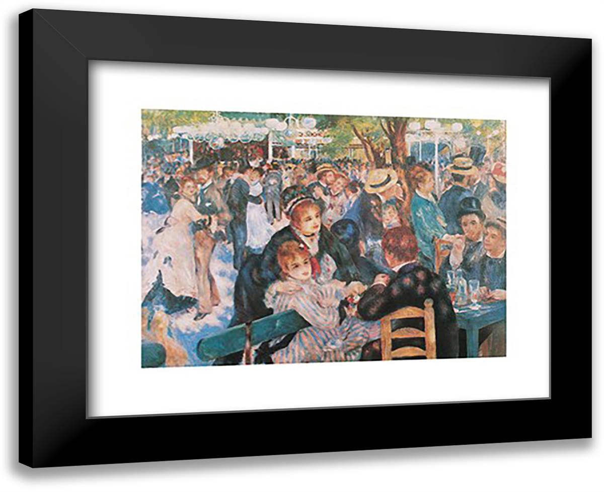 Moulin De La Gallette 18x15 Black Modern Wood Framed Art Print Poster by Renoir, Pierre-Auguste