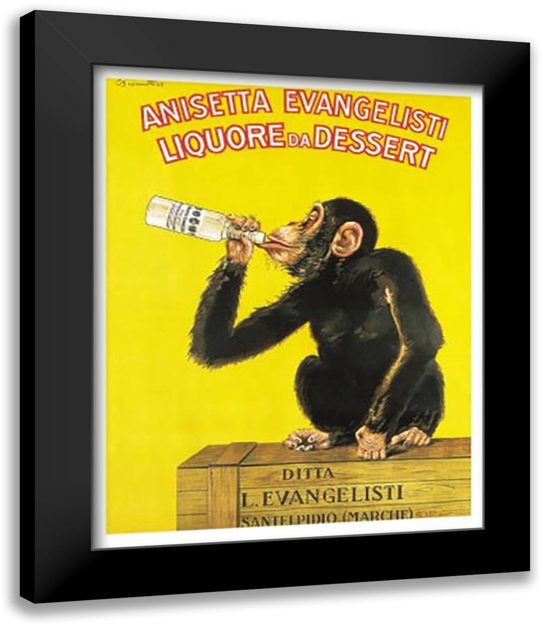 Liquore Da Dessert (Anissetta 15x18 Black Modern Wood Framed Art Print Poster