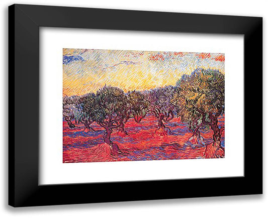 Olive Grove 18x15 Black Modern Wood Framed Art Print Poster by Van Gogh, Vincent