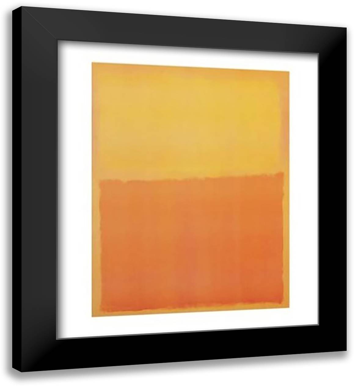 Orange and Yellow 26x32 Black Modern Wood Framed Art Print Poster by Rothko, Mark