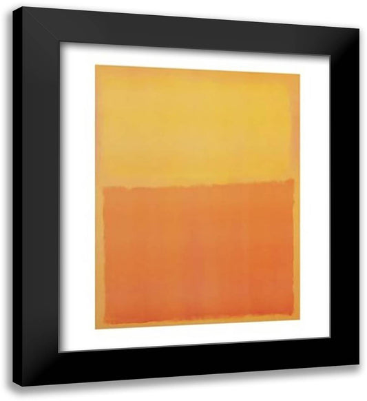 Orange and Yellow 26x32 Black Modern Wood Framed Art Print Poster by Rothko, Mark
