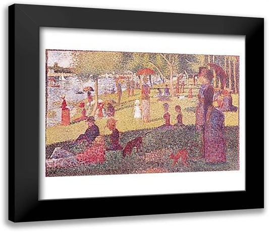 Study for 'Sunday on La Grande Jatte' 32x26 Black Modern Wood Framed Art Print Poster by Seurat, Georges