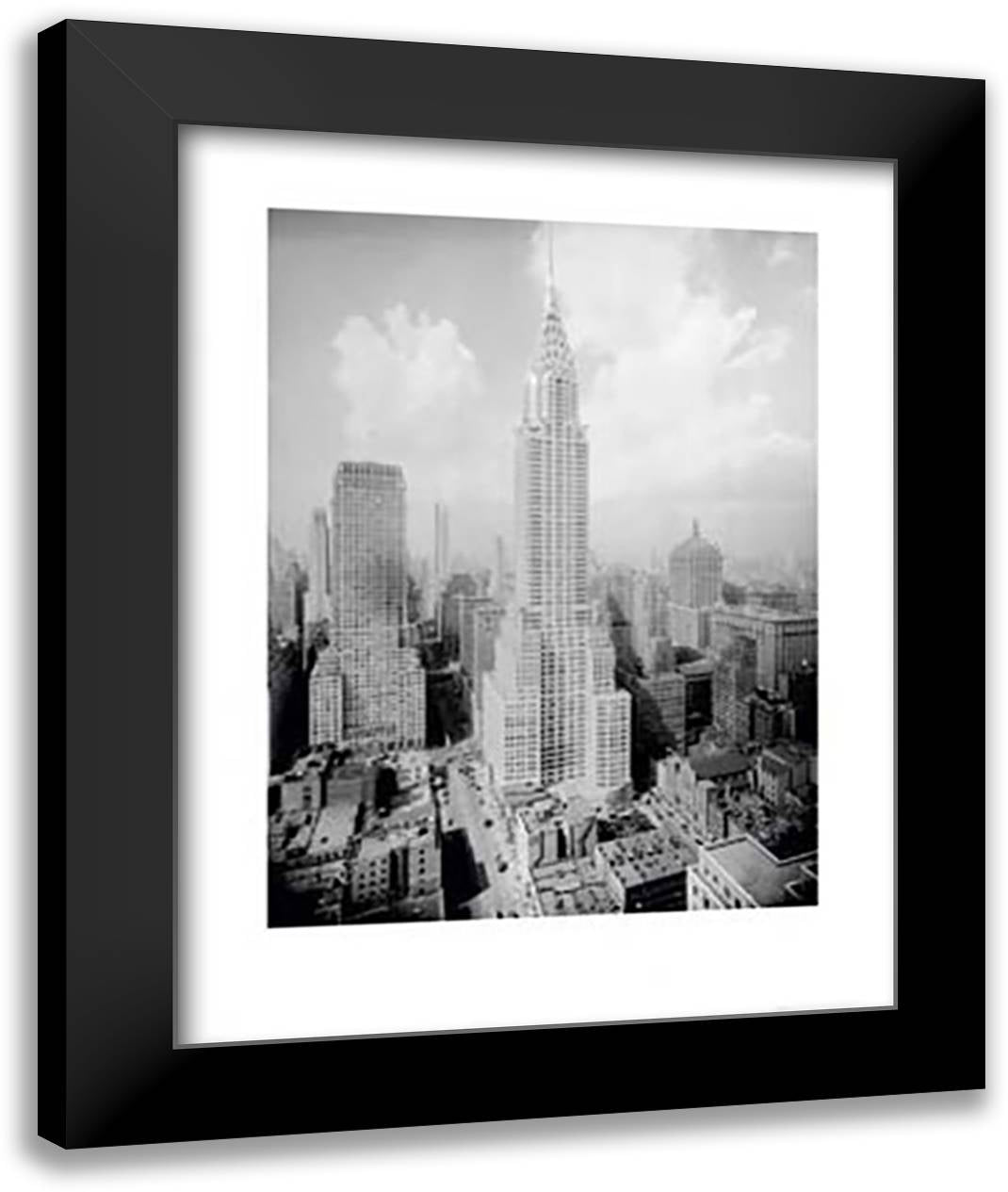New York Chrysler 28x36 Black Modern Wood Framed Art Print Poster